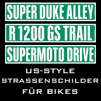 US-Style Strassenschilder f�r Bikes